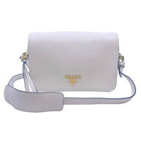 Prada - Women's Vitello Phenix Leather Flap Crossbody Bag