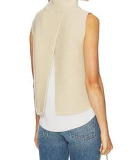 Brochu Walker Aimee Looker Pullover Top in bisque melange with white - women's jacket - view 4