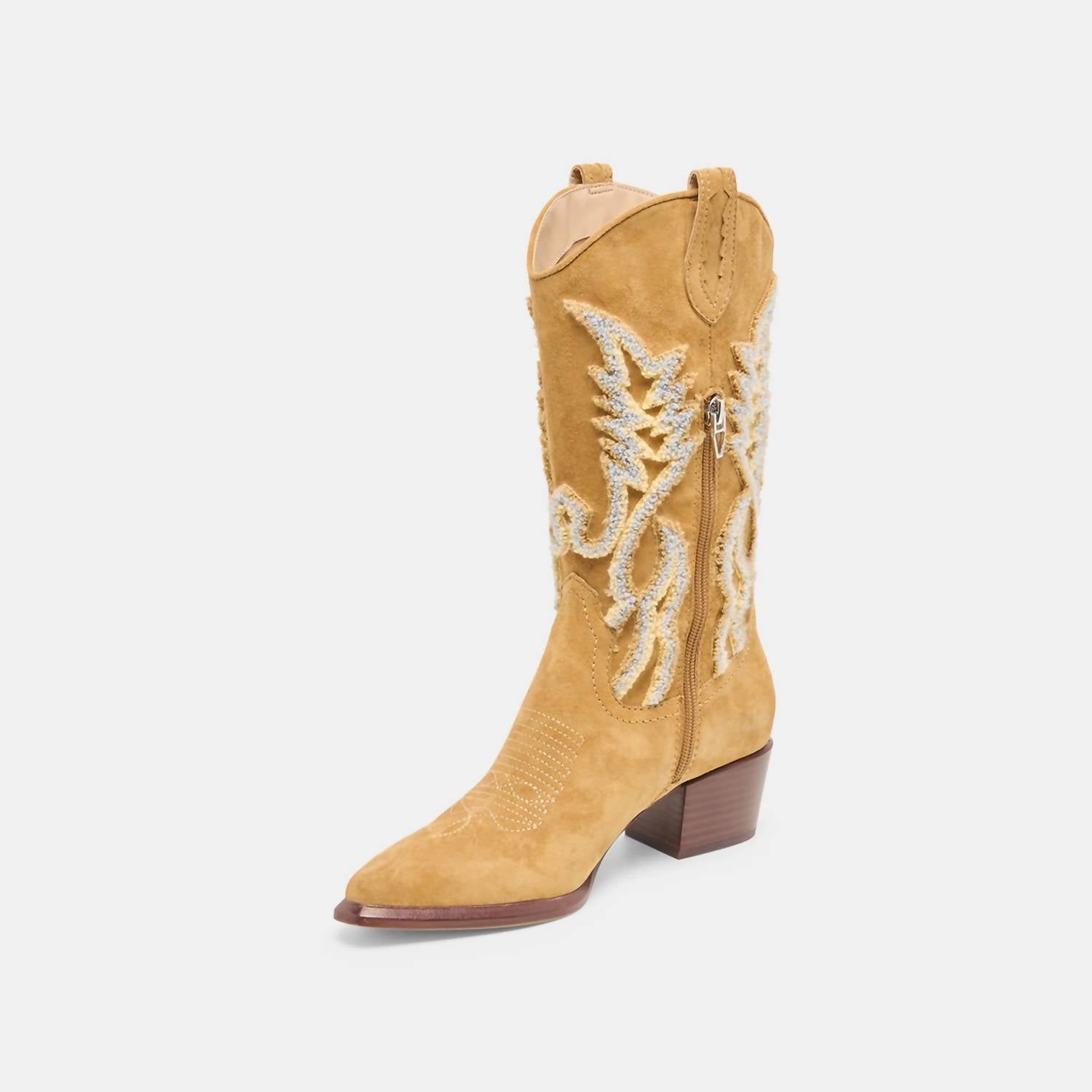Dolce Vita Women's Vila Suede Boots in caramel - women's shoe - alternate view