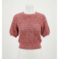 Cleobella Sonnette Sweater Top in red bud - women's sweater - detail view