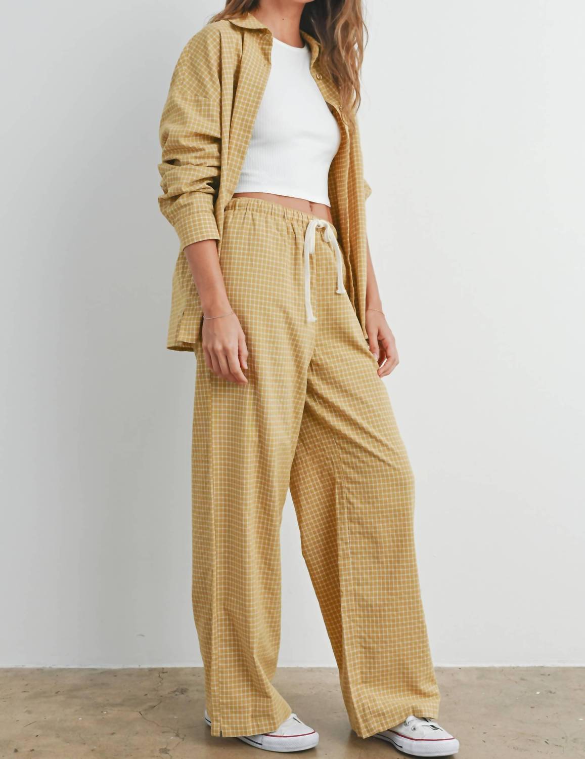 Buttermelon - Amy Micro Check Button Down Shirt
