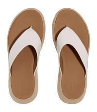 Fitflop - Women's F-mode Espadrille Leather Flatform T Post Sandals