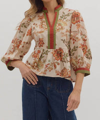 Entro - Winter Floral Top