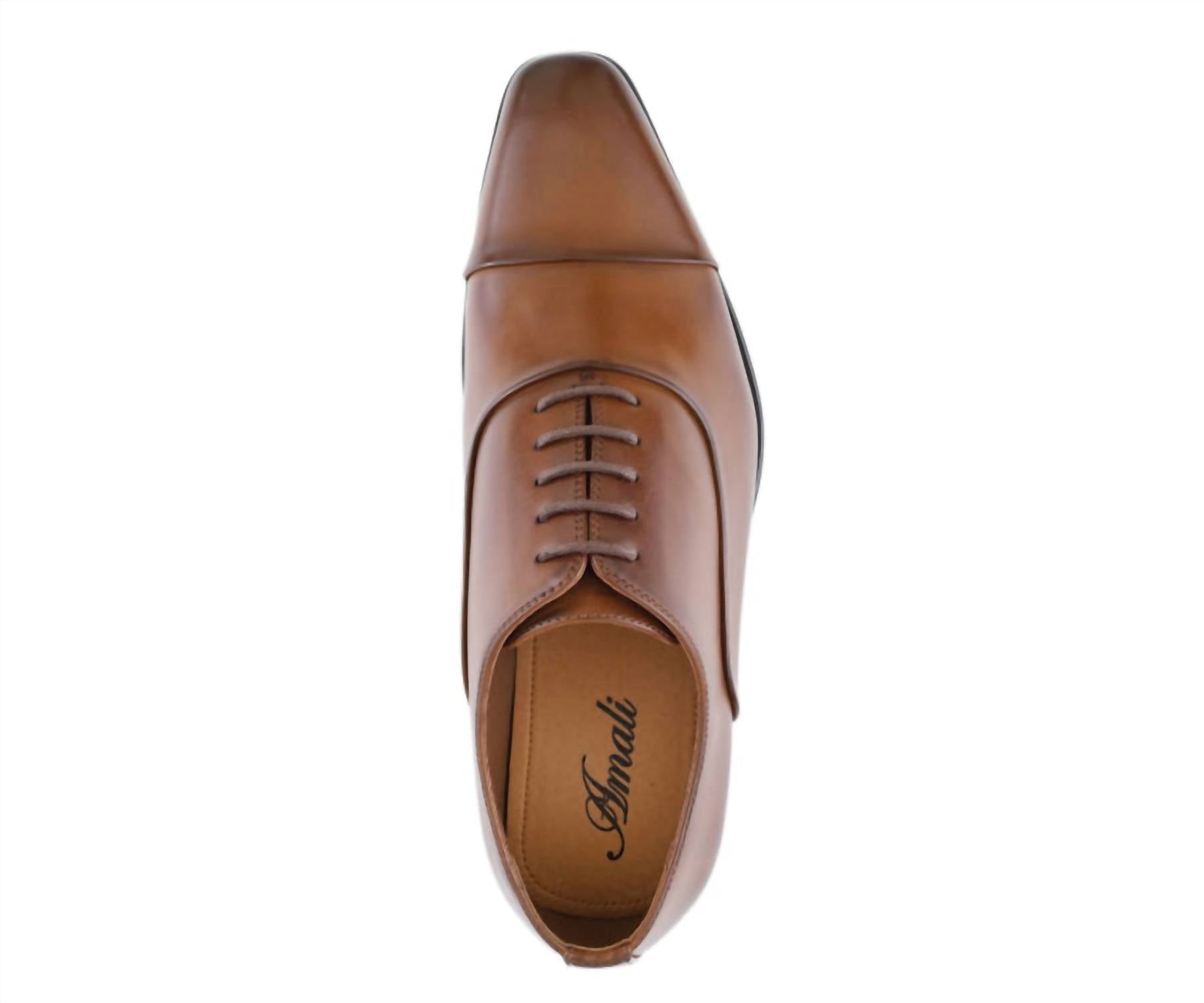 Amali Men's Zyon Oxford Shoes in cognac - men's shoe - view 4