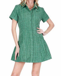 Joy Joy - Pleated Hem Button dress
