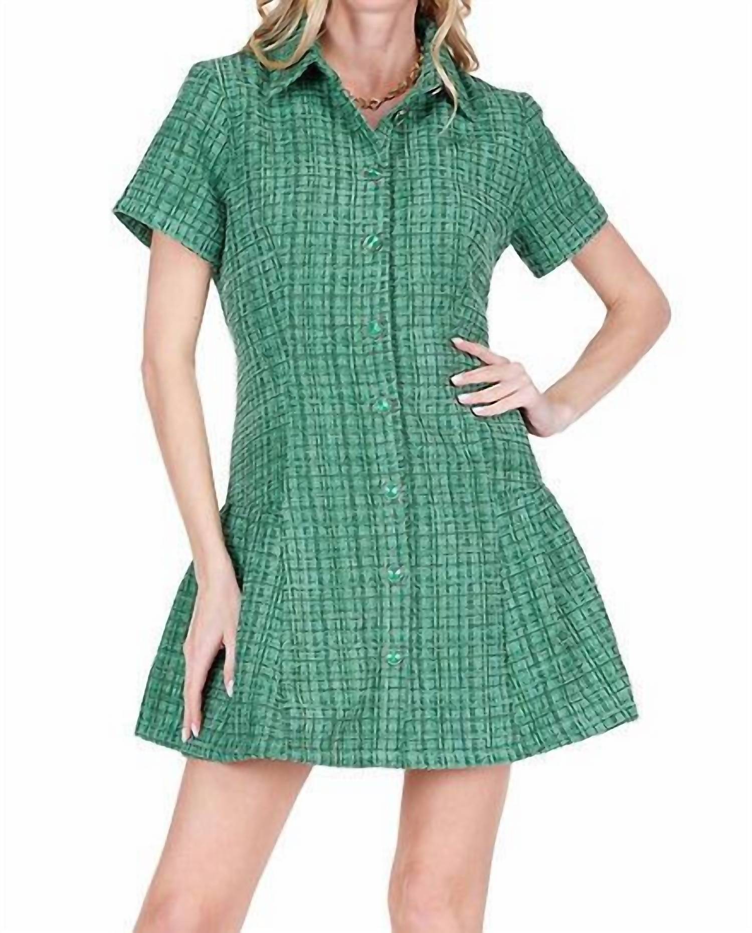 Joy Joy - Pleated Hem Button dress