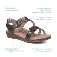 Aetrex - Women's Jillian Braided Quarater Strap Sandals
