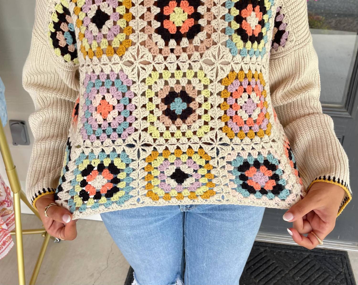 Echo - Crochet Cropped Sweater