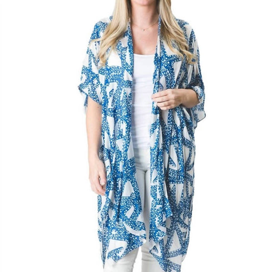Top It Off - Kari Printed Lightweight Kimono Wrap Shawl