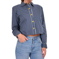 L'Agence - Cosette Crop High Low Shirt