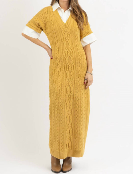 Endless Blu. - LANDON LAYERED SWEATER DRESS