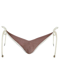 MAAJI Reversible Dreamscape Low Rise Single Strap Bikini Bottom in mocha pearl - women's swimwear - view 4