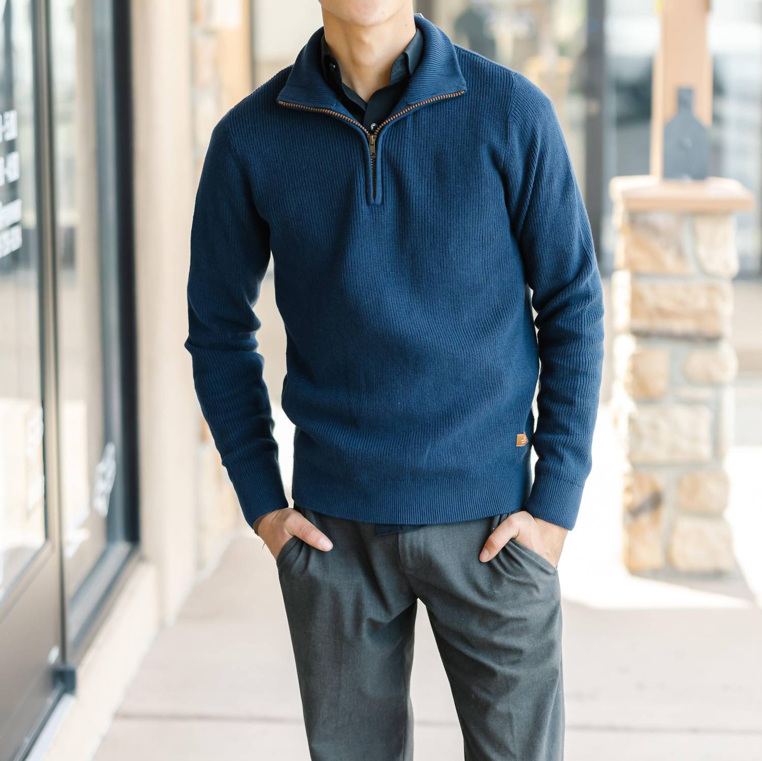 Blend - Men's Bh Codford Half-zip Sweater