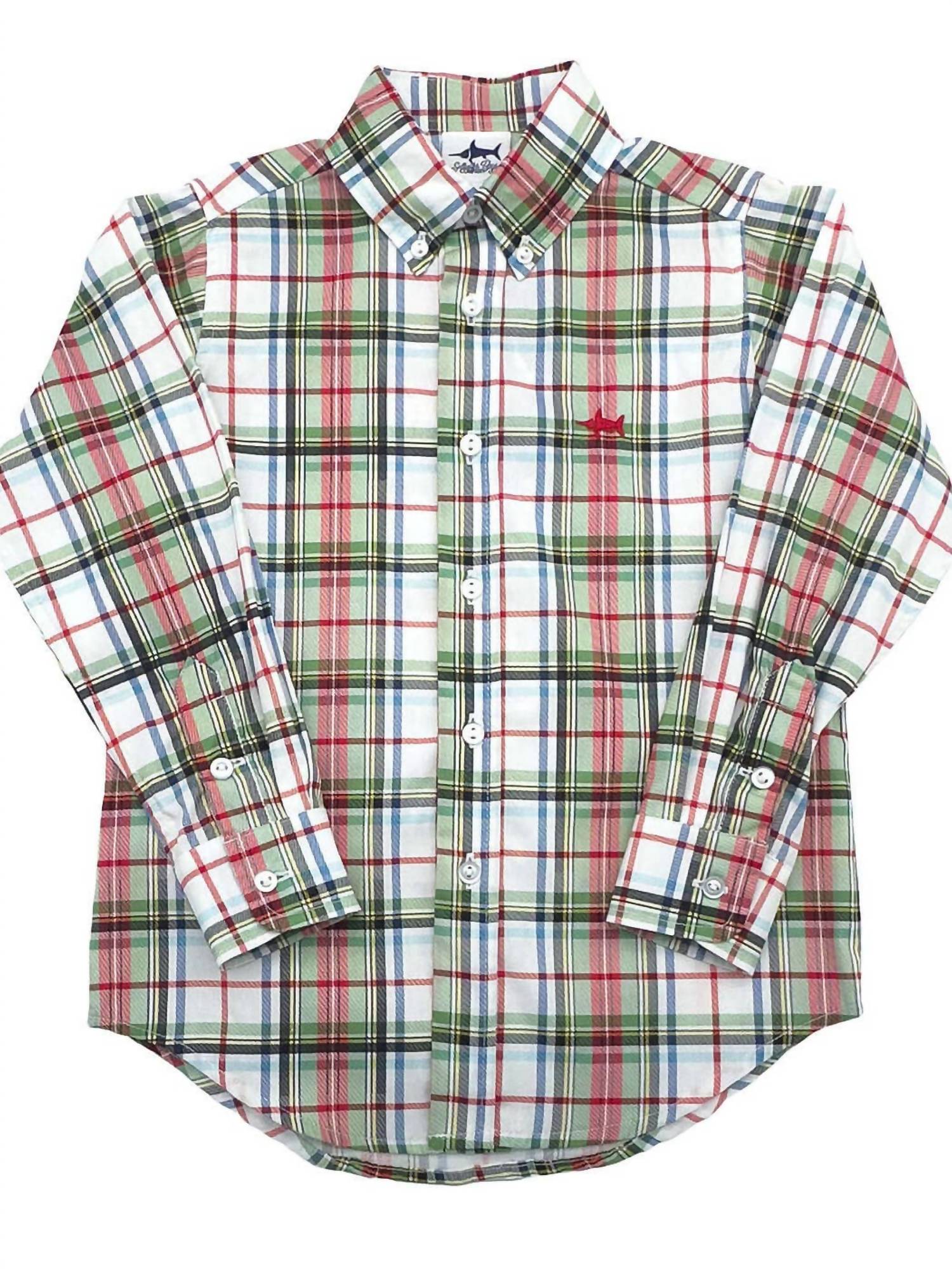 Saltwater Boys Co. Boy's Carter Oxford Shirt in creme - kids' shirt