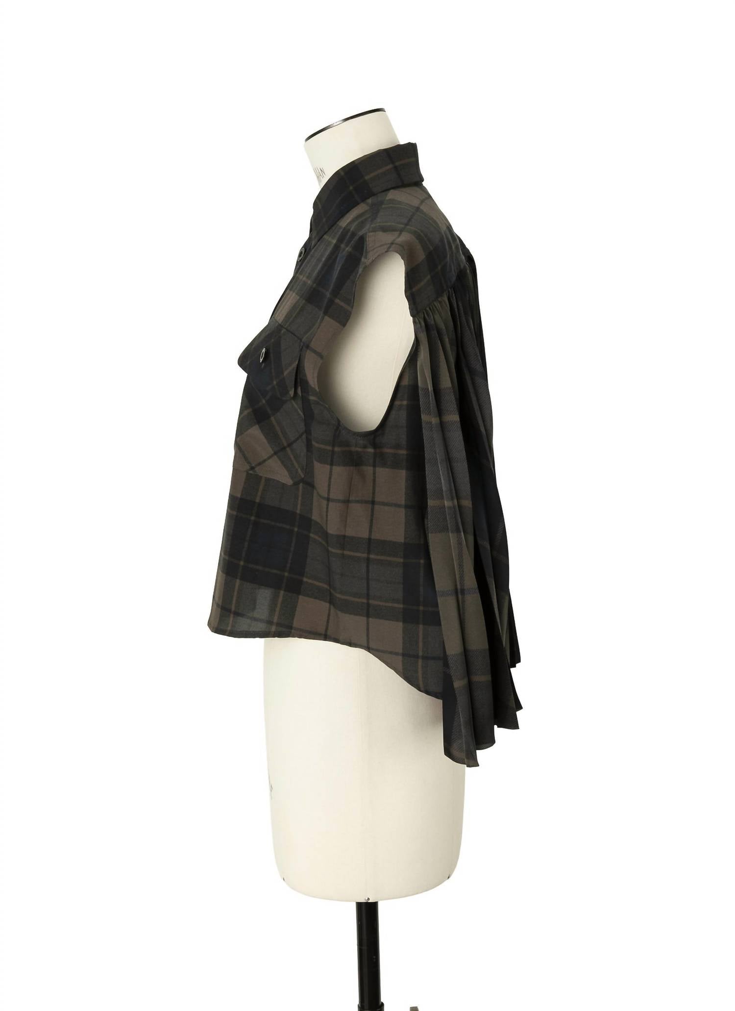 Sacai - Women's Sleeveless Plaid Shirt
