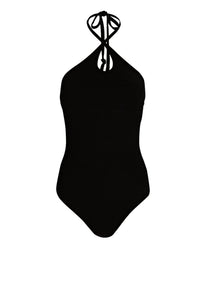 Enza Costa - Stretch Silk Knit Keyhole Halter Bodysuit