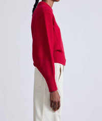 APIECE APART Alina Dolman Sweater in dragon fruit - women's sweater - detail view