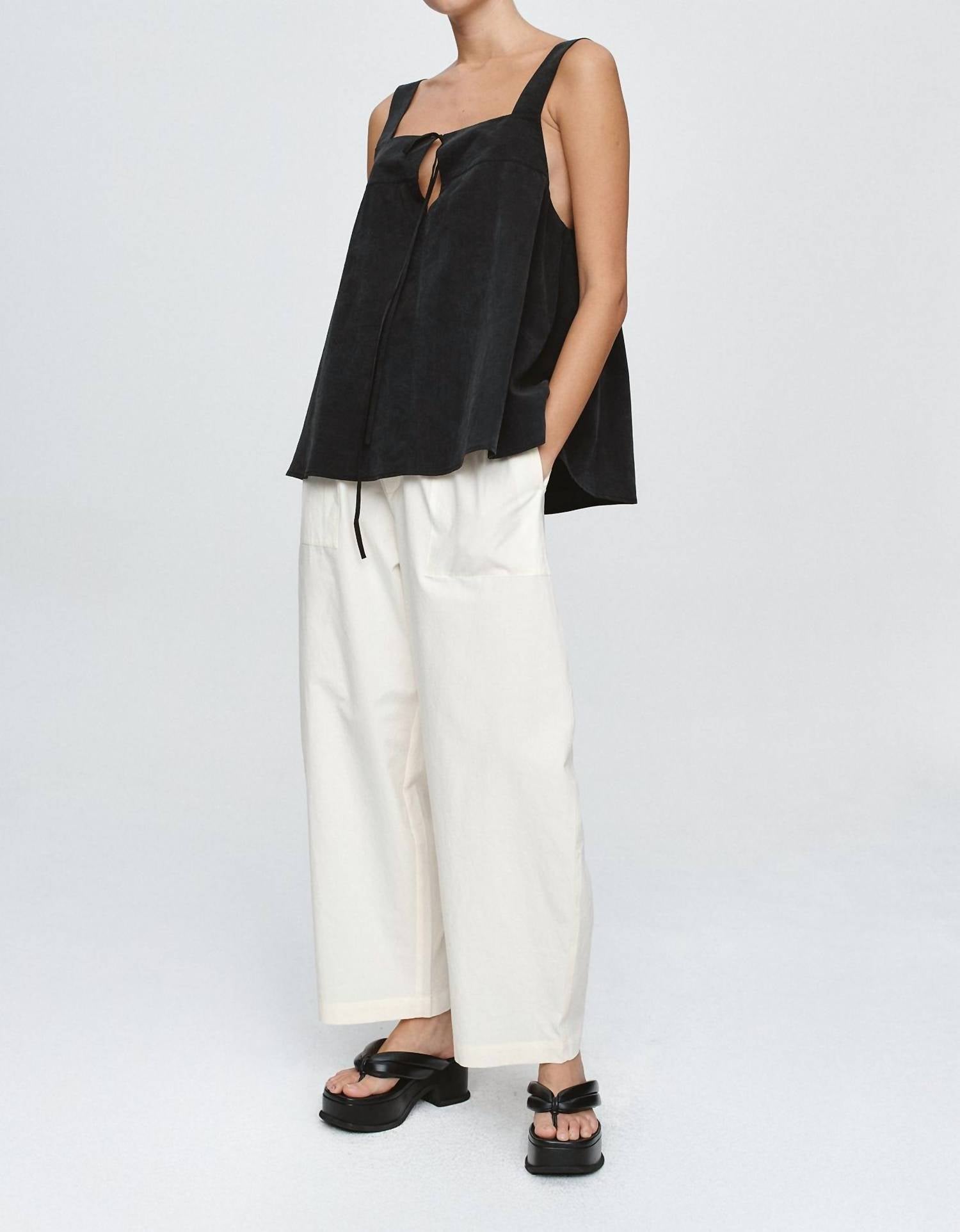 Marle Dodi Top in black - women's tank top - alternate view
