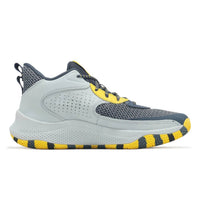 UNDER ARMOUR Men's Curry 3z24 Basketball Hoopers Shoes in grey yellow - men's sneaker - detail view