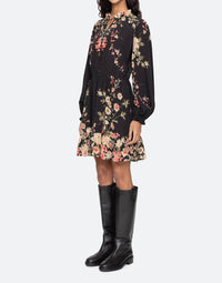 Sea - Jolie Print Long Sleeve Mini Dress