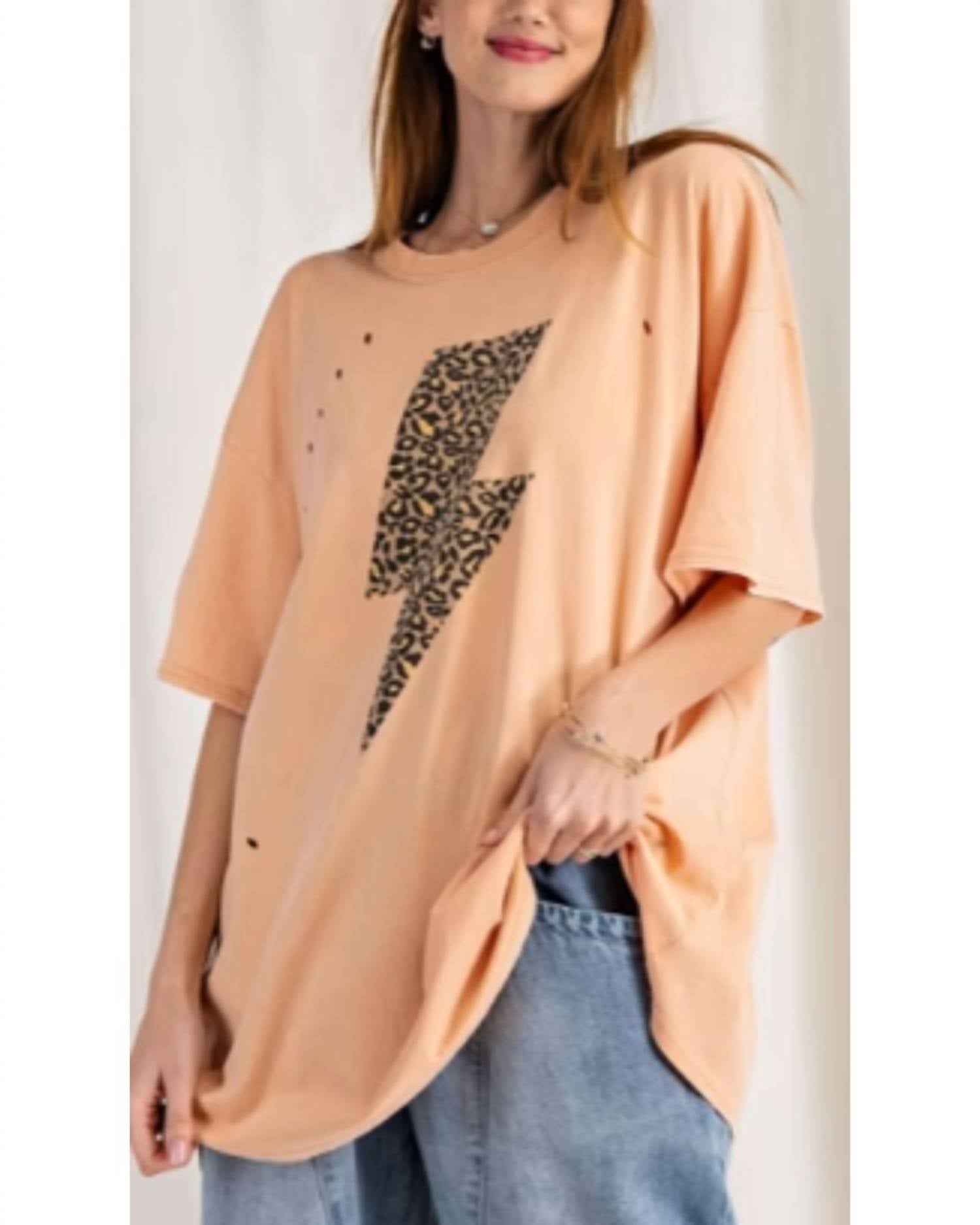 Easel - Lightning Bolt Oversized Tee