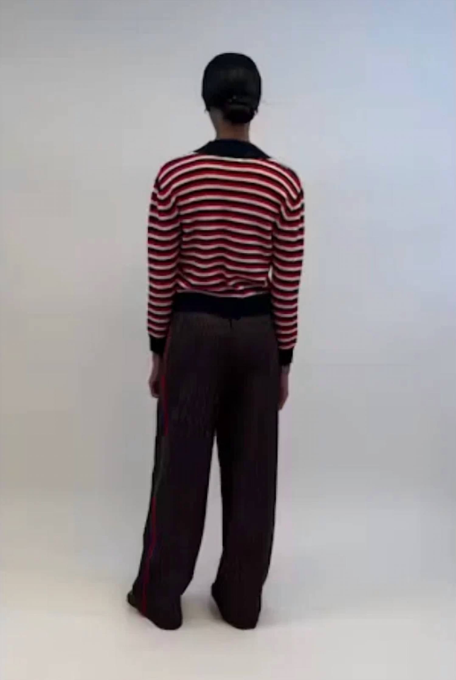 Rosie Assoulin - Striped V Neck Sweater