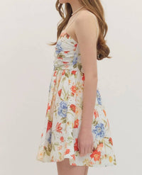 Entro - Women's Sorelle Floral Ruched Mini Dress