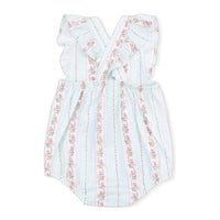 Angel Dear - Girls Antoinette Stripe Bamboo Sunsuit