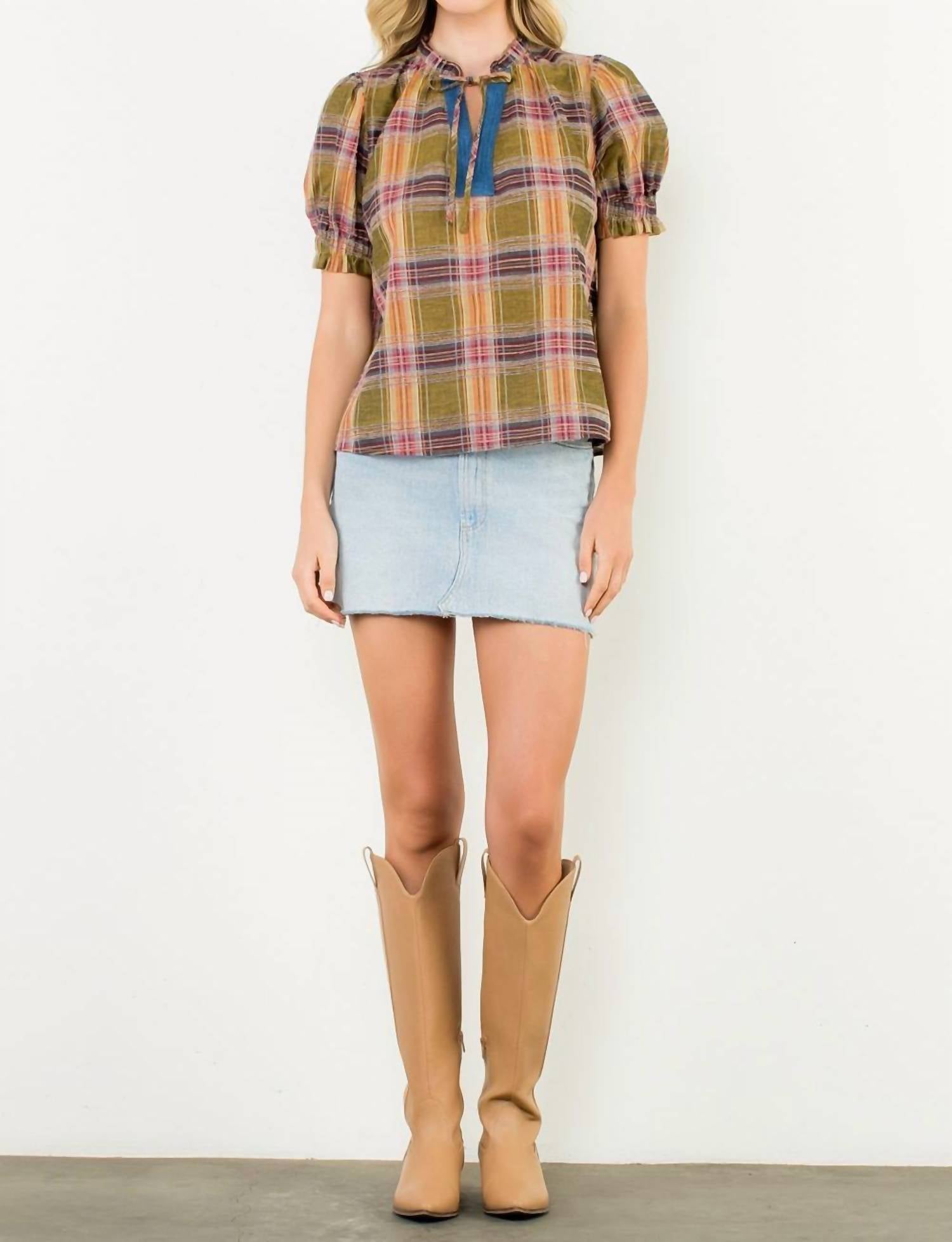 Thml - Cinda Plaid Top