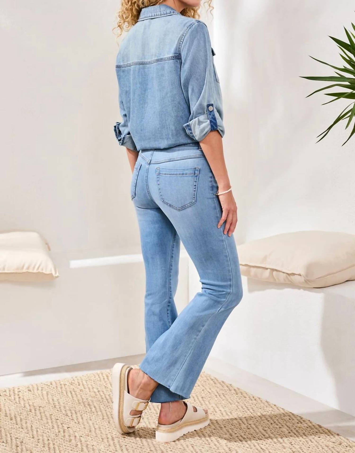 Tribal - Audrey Mid Rise Flare Jeans