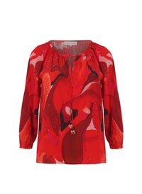 La Fuori Women's Casa Top in rouge camouflage - women's blouse