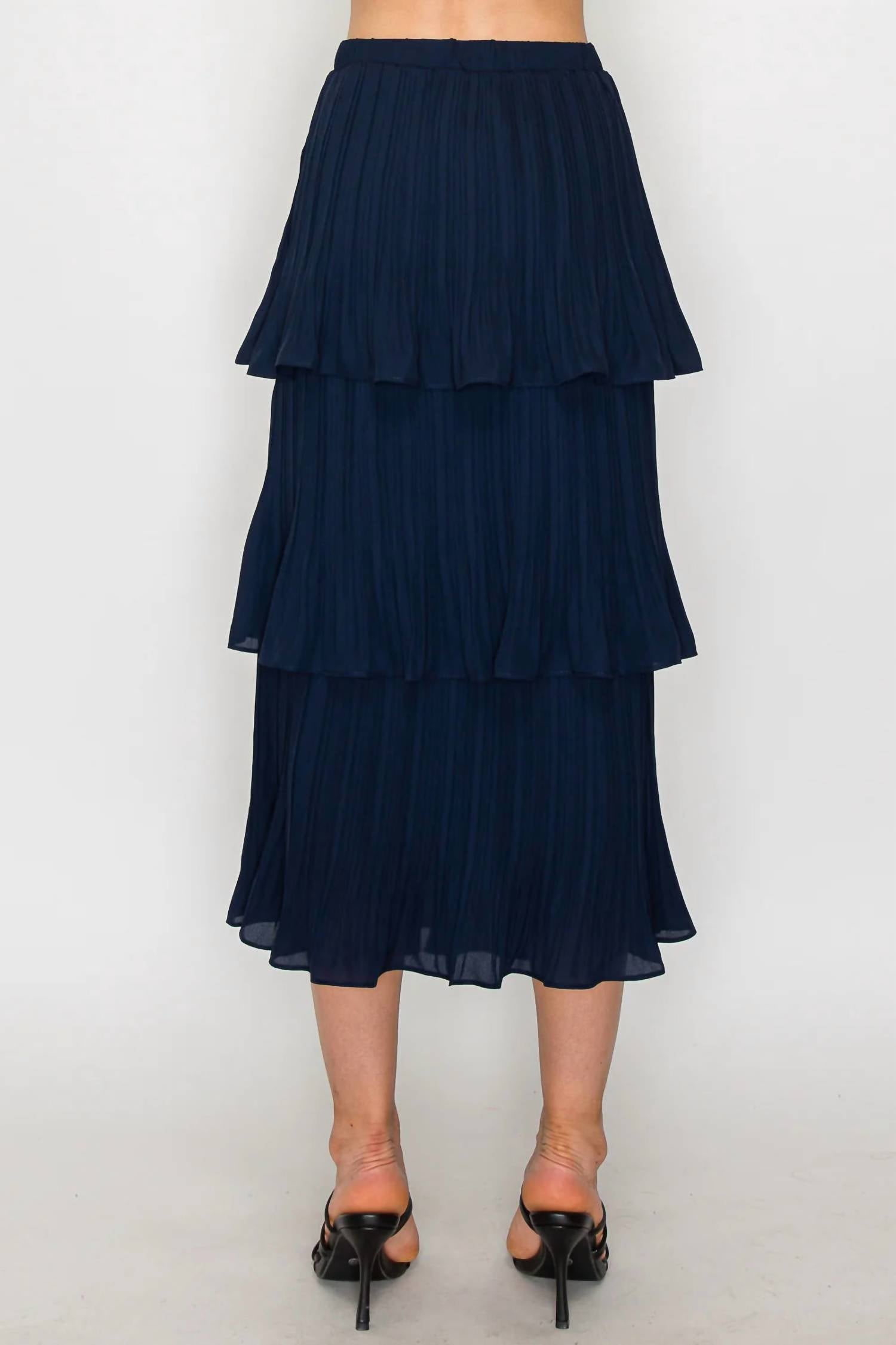 Joh - Jesiah Ruffle Top With Matching Ruffle Skirt Set