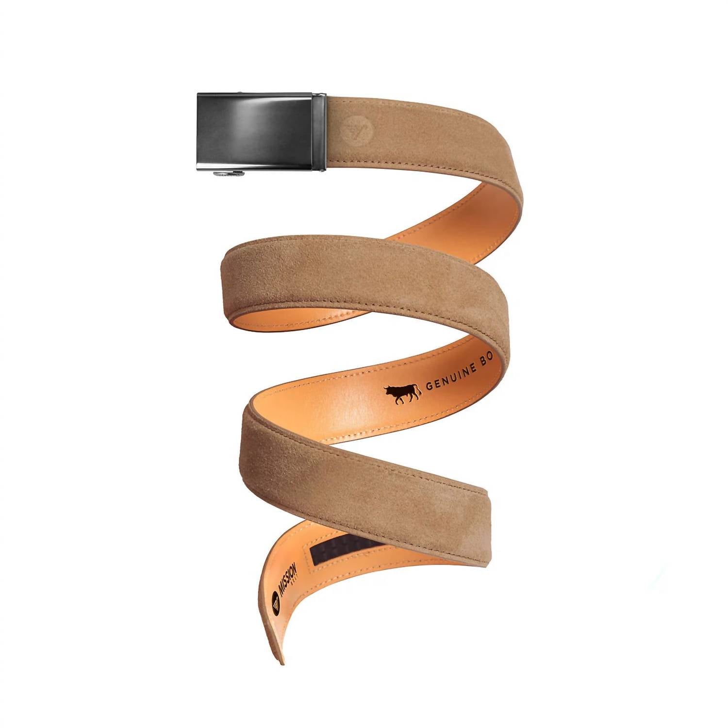 MISSION BELT Men's Suede Belt in honey - men's accessory