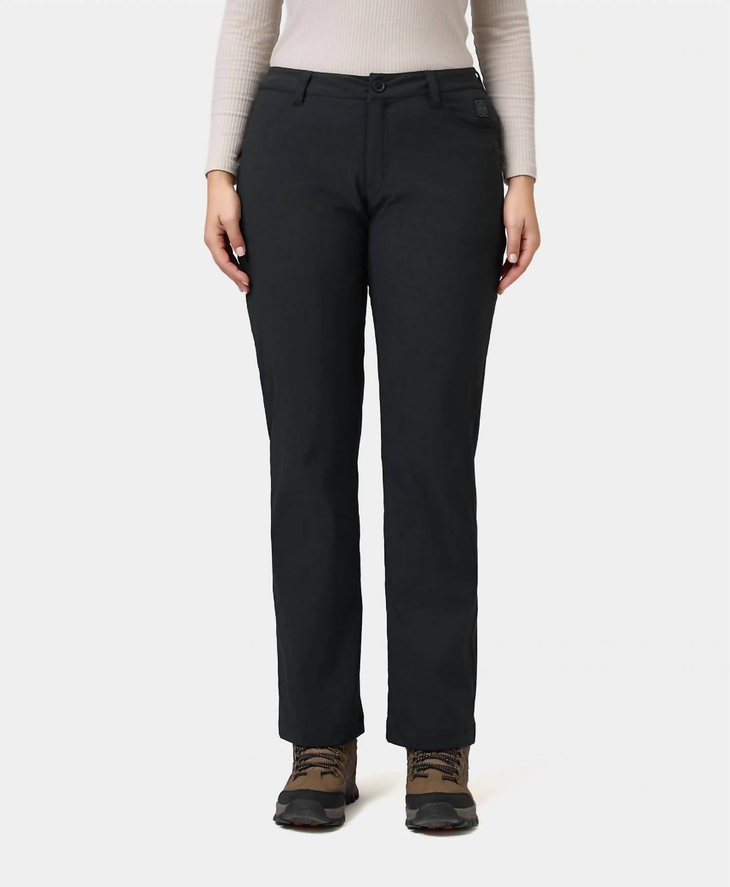 Ororo Hudson Heated Fleece Lined Pants in black - women's pants