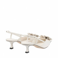 Jimmy Choo - Women's Mimmi Perforated Lace Flower Sling Back Sandals