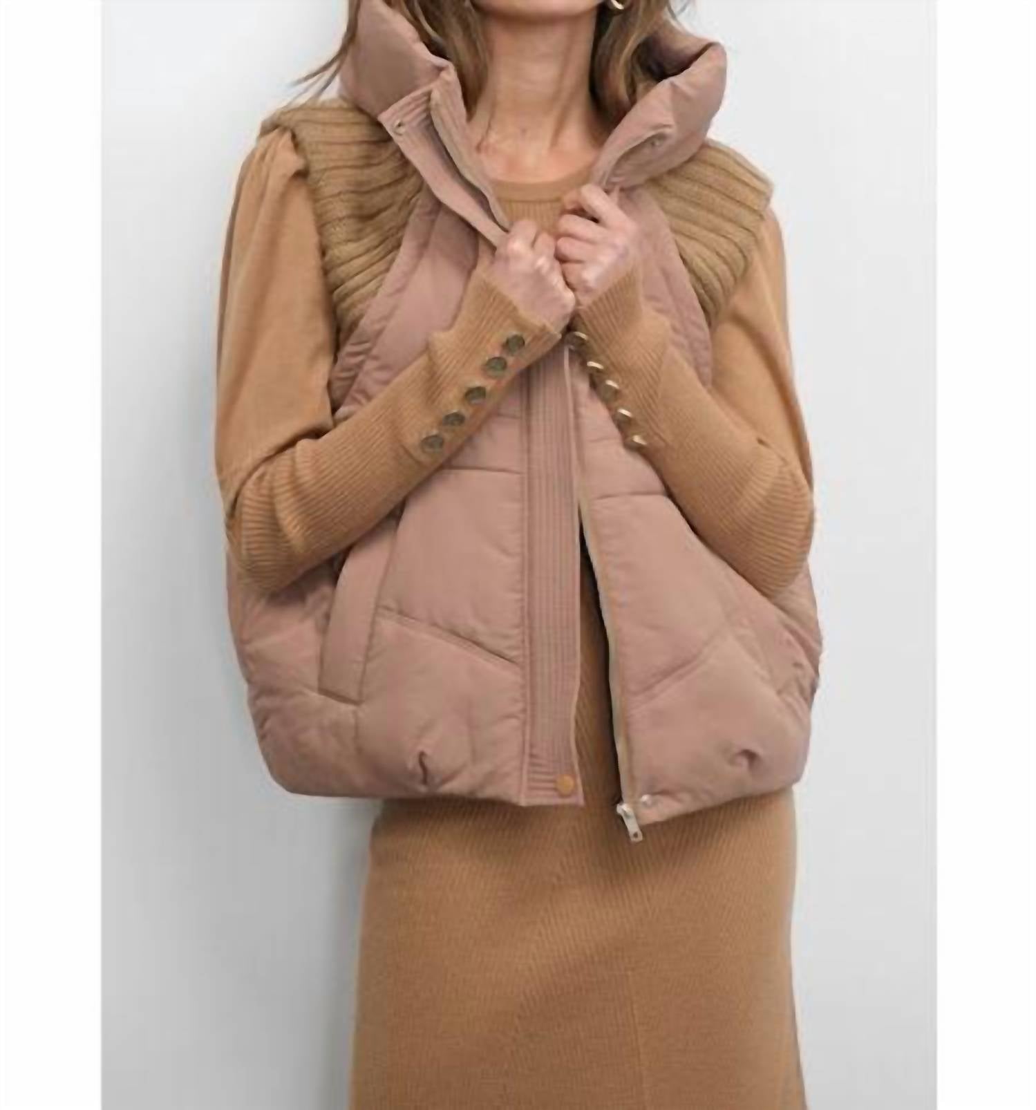 Greylin - Douglas Ribbed Puffer Hooded Vest