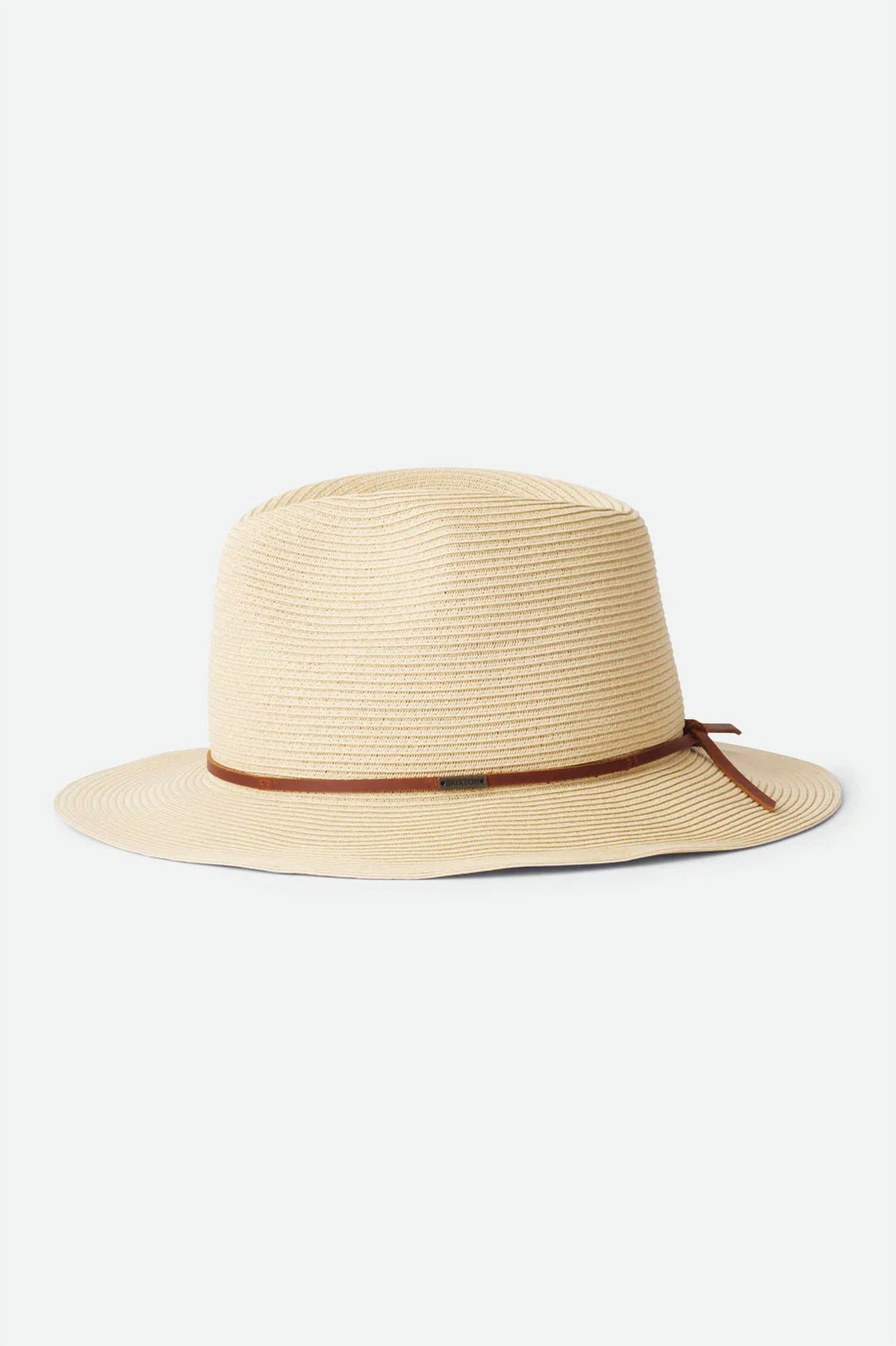 Brixton - Unisex Wesley Straw Packable Fedora Hat