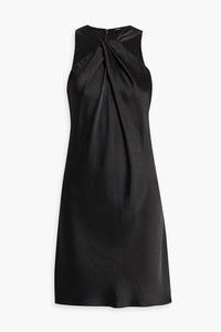 Theory - Silky Sleeveless Twist Neck Mini Dress