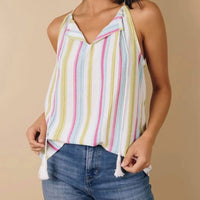 Stay Warm In Style - Striped Marley Tank Top