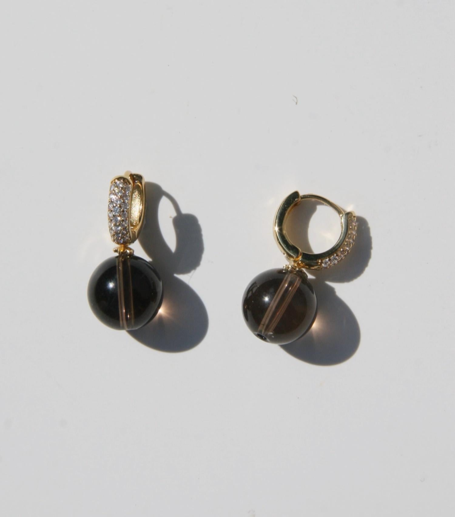 By Orly - Women's Topaz Huggie Earrings