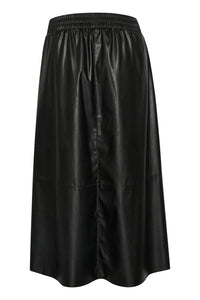 Kaffe - Kamikka Faux Leather A-line Midi Skirt