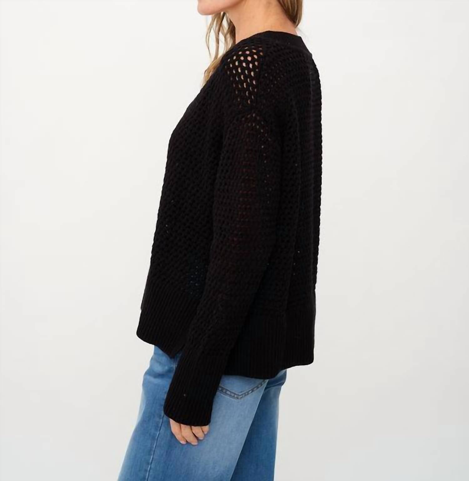 Six/Fifty - Cameron Crochet Sweater Top