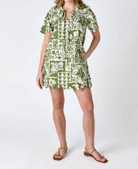 Crosby by Mollie Burch Florabee Dress in green - women's dress - detail view