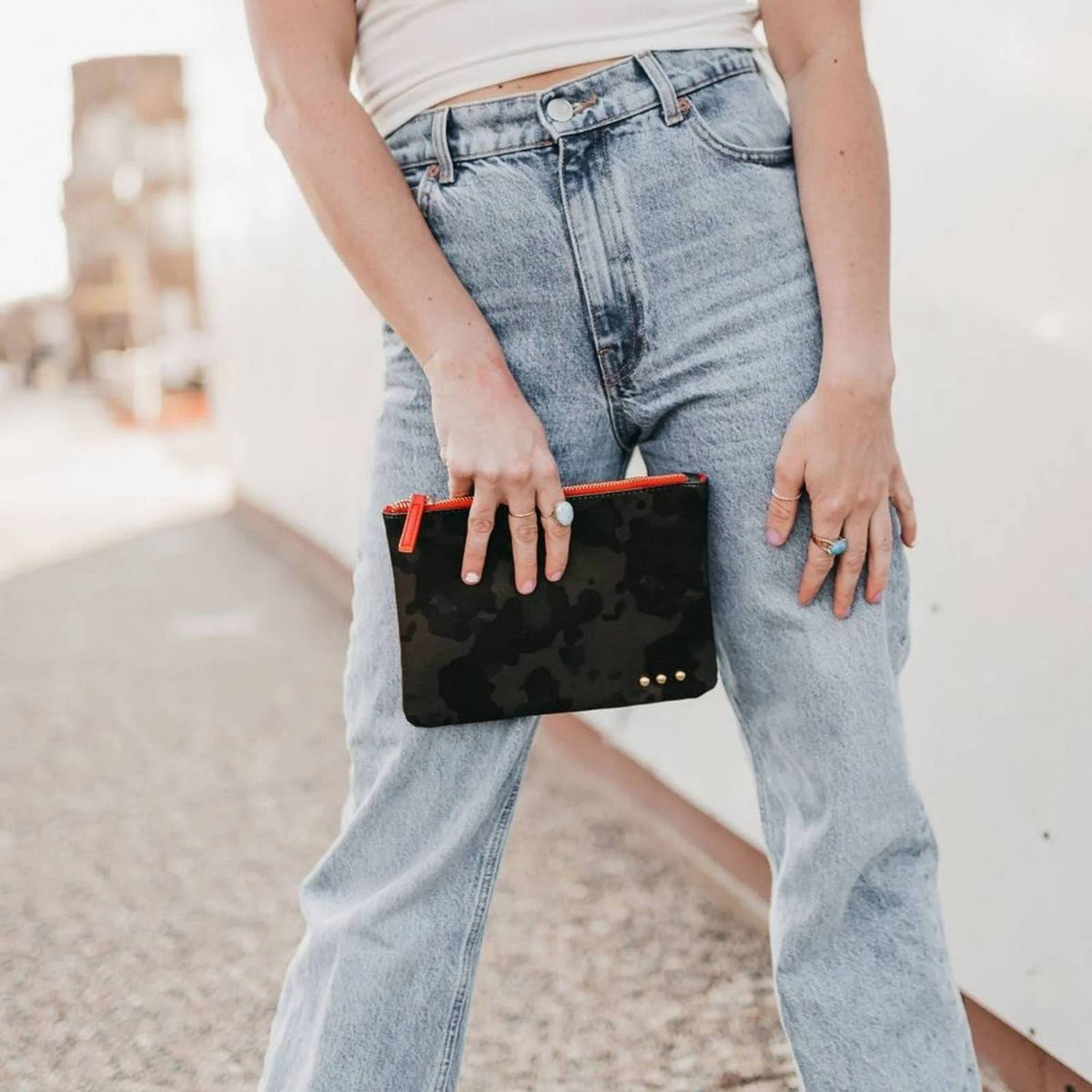 Pretty Simple - Camo Clutch With Zipper