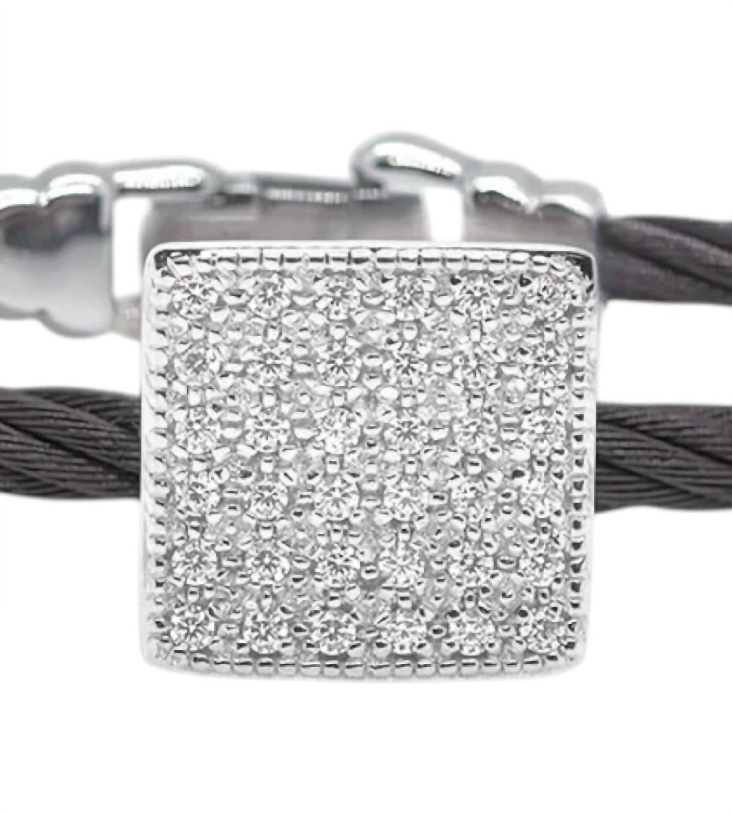 Alor - Women's Square Disc Diamond Bangle