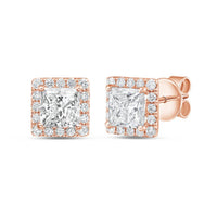 Diana M Jewels - Women's Princess Lab-Grown Diamond Stud Earrings (5.00 Ct) - Statement