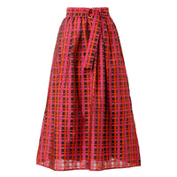 EMILY LOVELOCK Women's Maya Maxi Skirt in crimson - women's skirt