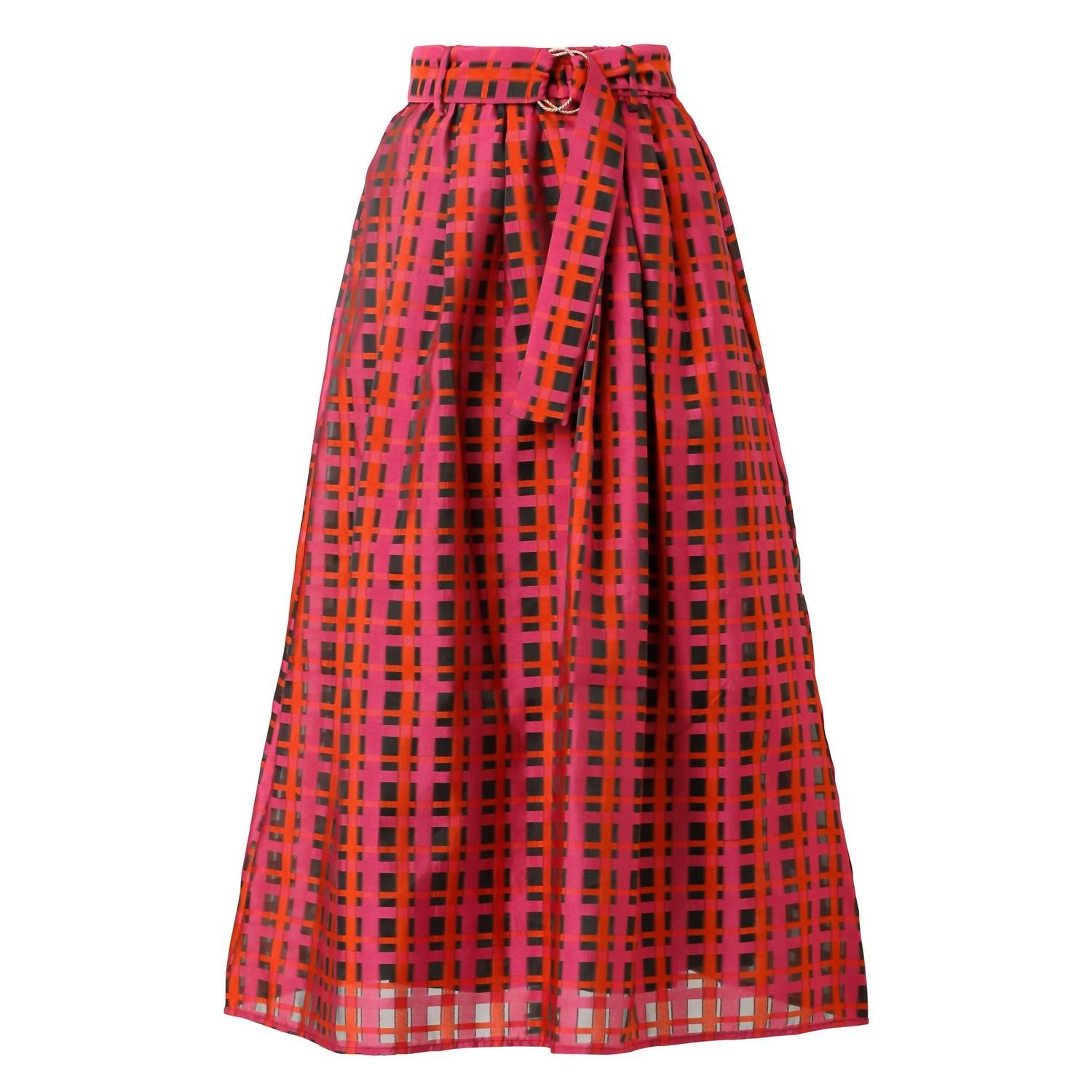 EMILY LOVELOCK Women's Maya Maxi Skirt in crimson - women's skirt