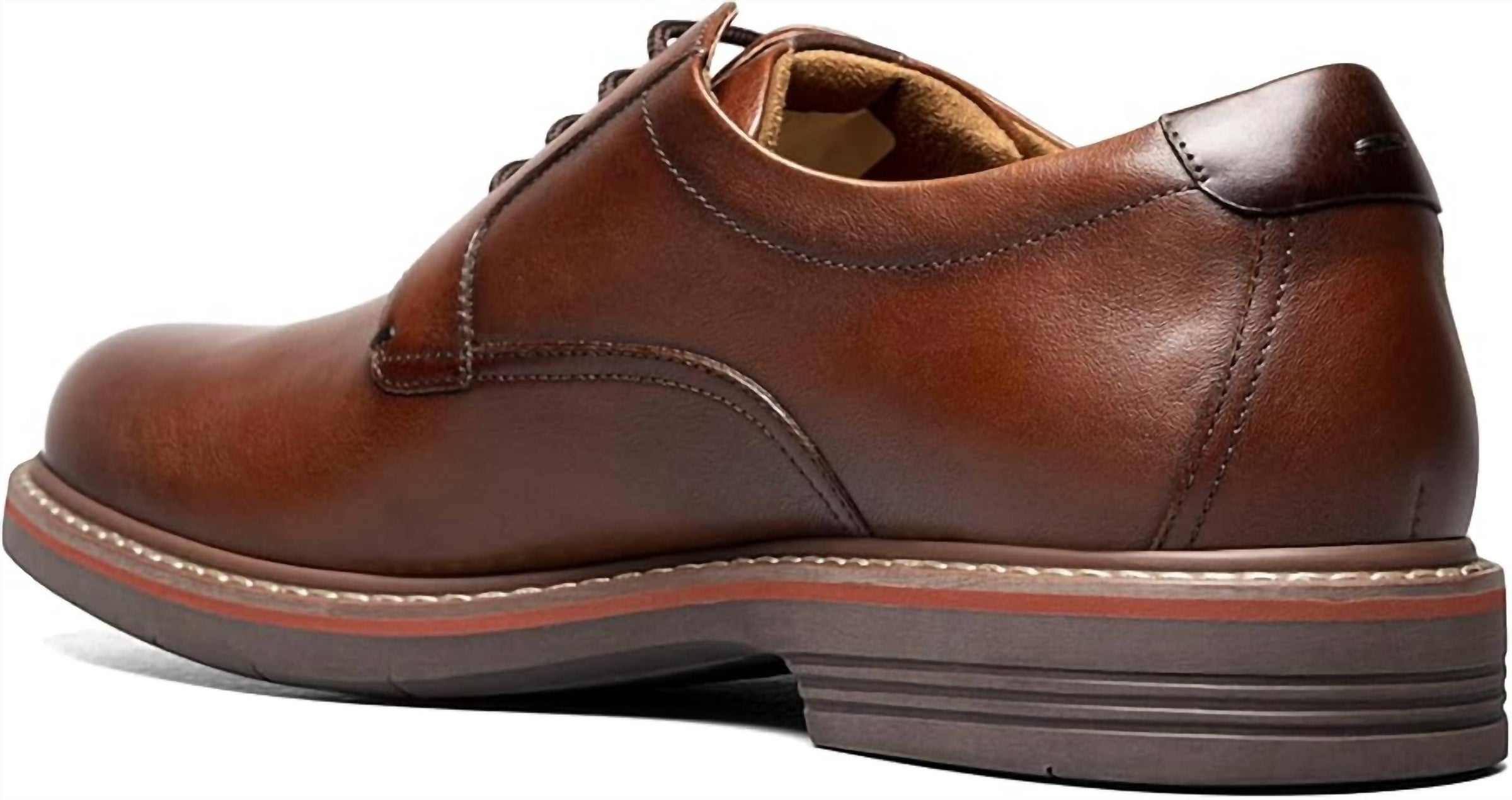 Florsheim Men's Norwal Plain Toe Oxford Shoes in congac - men's shoe - alternate view