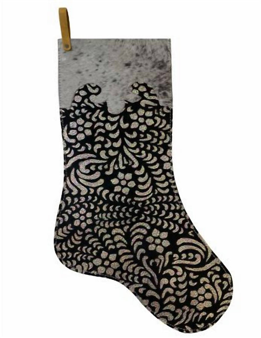 Showman - Glitter Cowhide Christmas Stocking